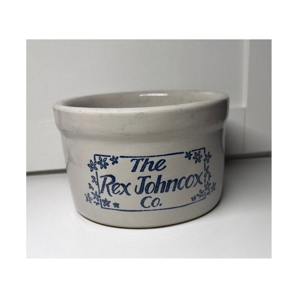 Vintage Louisville Stoneware The Rex Johncox Co. Collectible Butter Crock Bowl